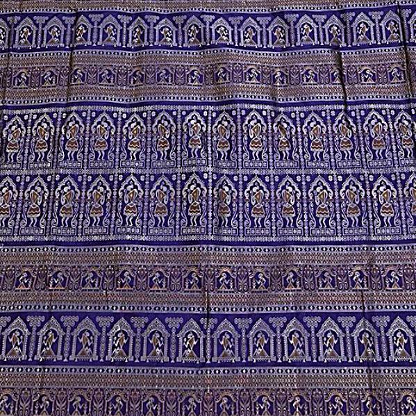 Green & Blue Bomkai silk saree