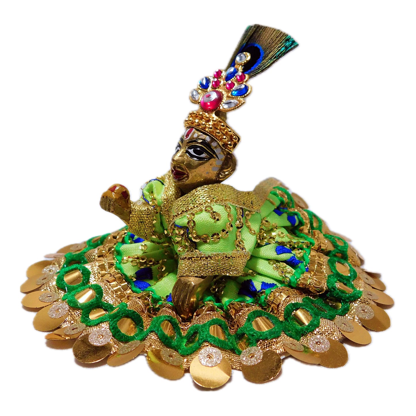 Laddu Gopal Brass Idol with Dress
