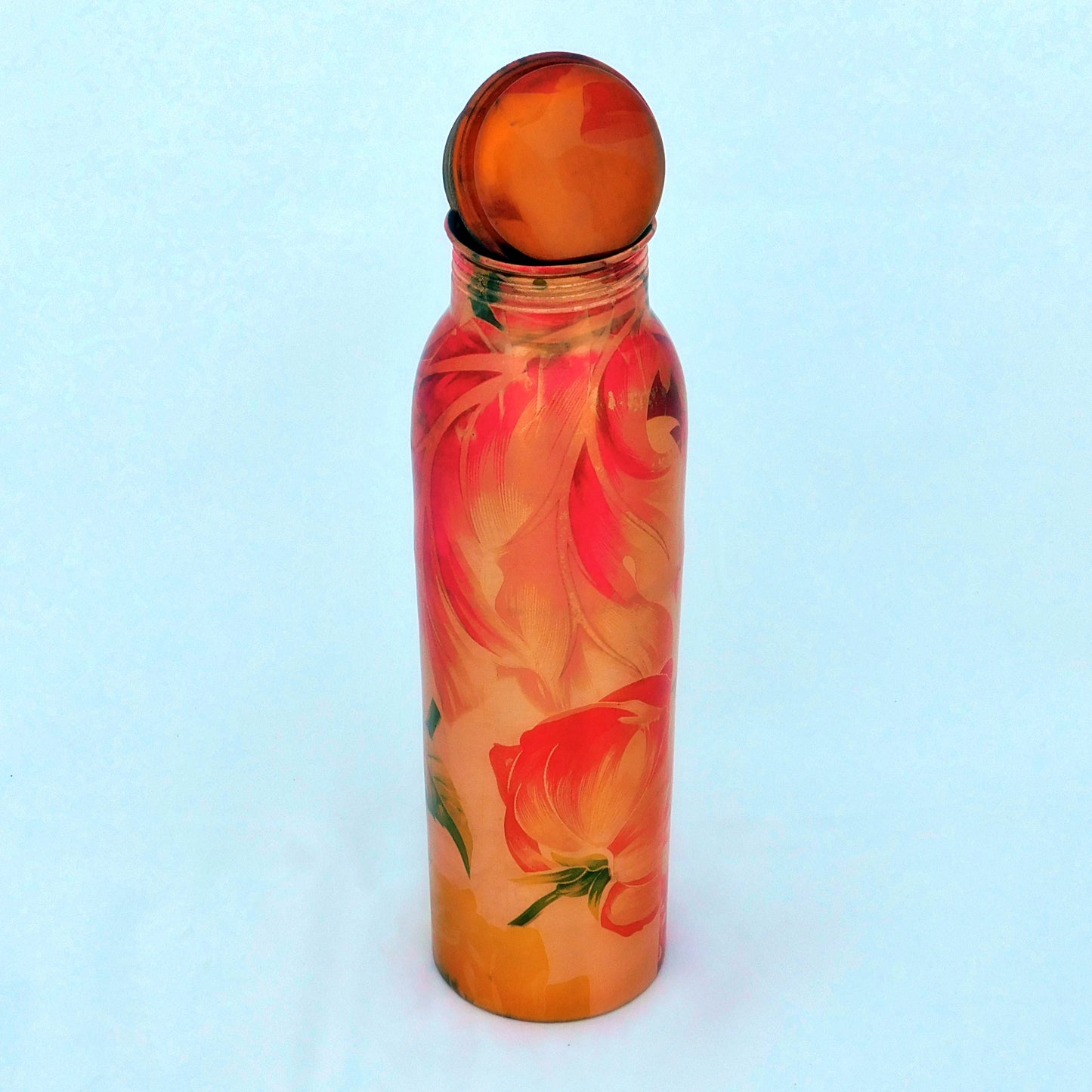 Pure Copper Designer water bottle (1 Litre) | Floral Flare