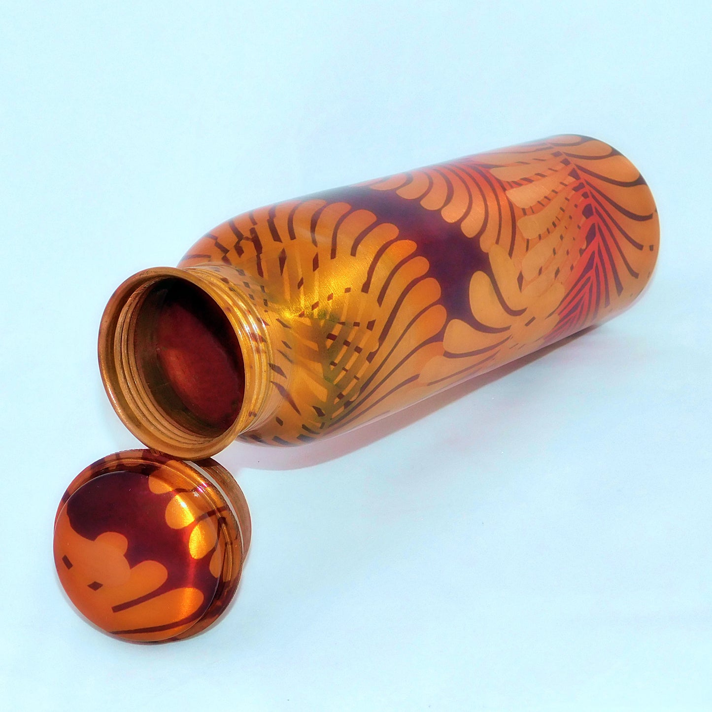 Pure Copper Designer water bottle (1 Litre) | Sunny Ferns