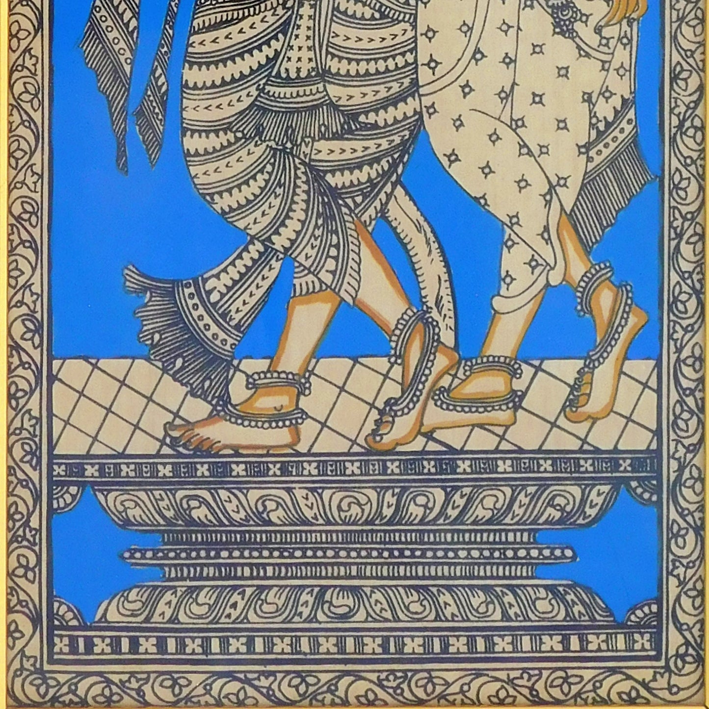 Shree Radha-Krishna in madhu-kunj Pattachitra Painting