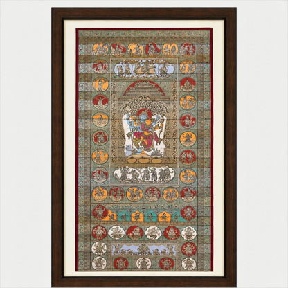 Lord Shiva's Story: The Narrative Scroll Hand-Carved On Palm-Leaf With Natural Pigments
