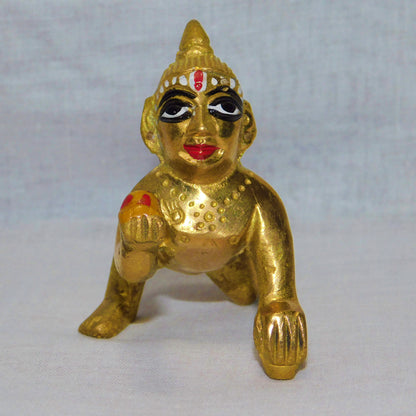 Laddu Gopal Handmade Brass Idol/Statuette