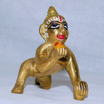 Laddu Gopal Handmade Brass Idol/Statuette