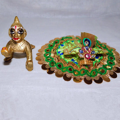 Laddu Gopal Brass Idol with Dress