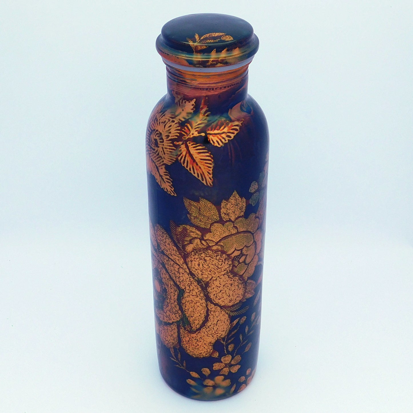Pure Copper Designer water bottle (1 Litre) | Antique