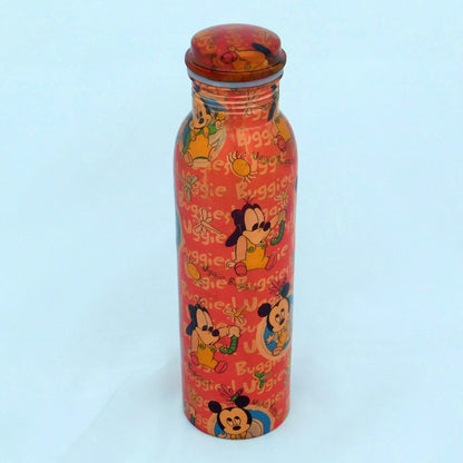 Pure Copper Designer water bottle (1 Litre) | For Kids