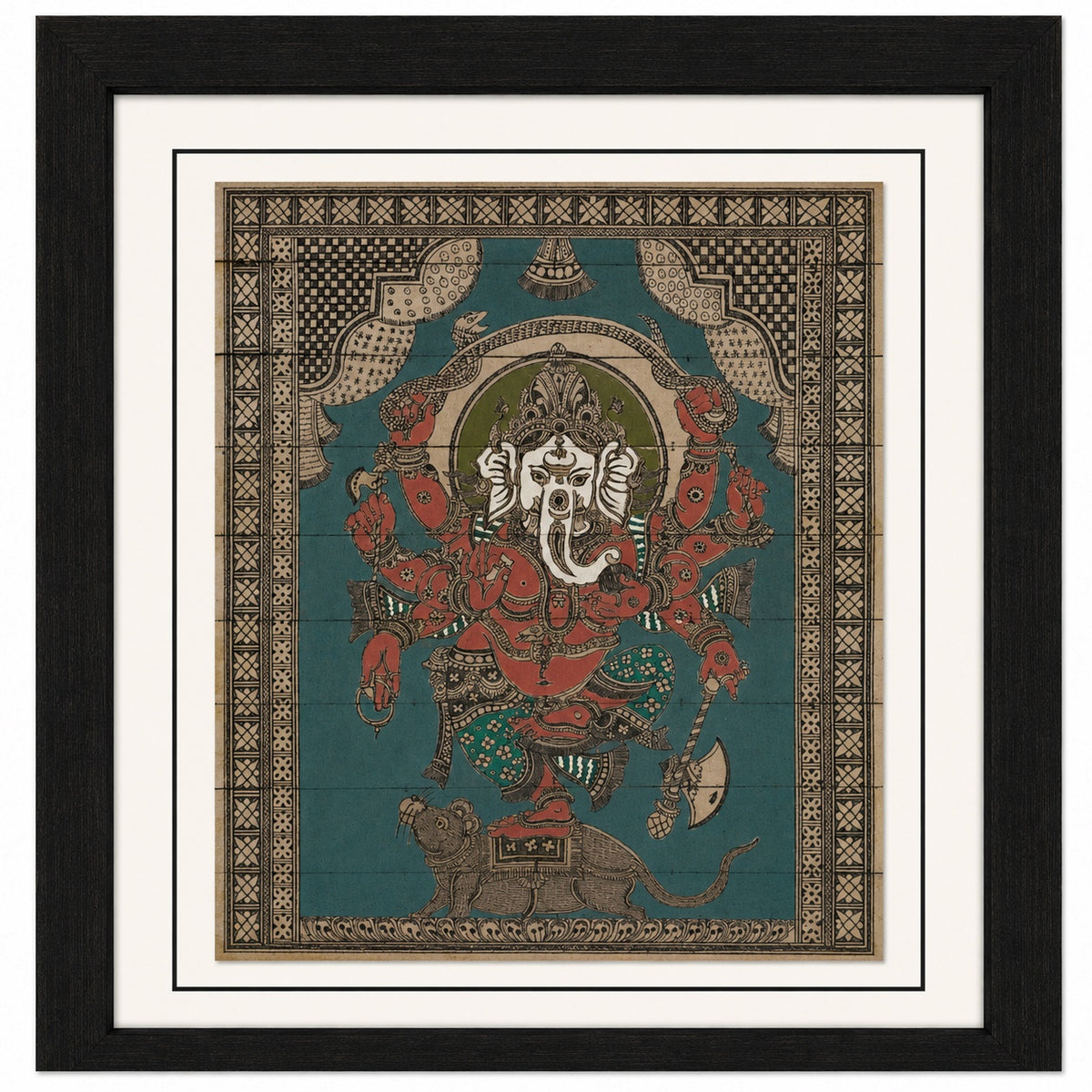 Nritya Ganapati — Dancing Ganesha Palm-Leaf Artwork