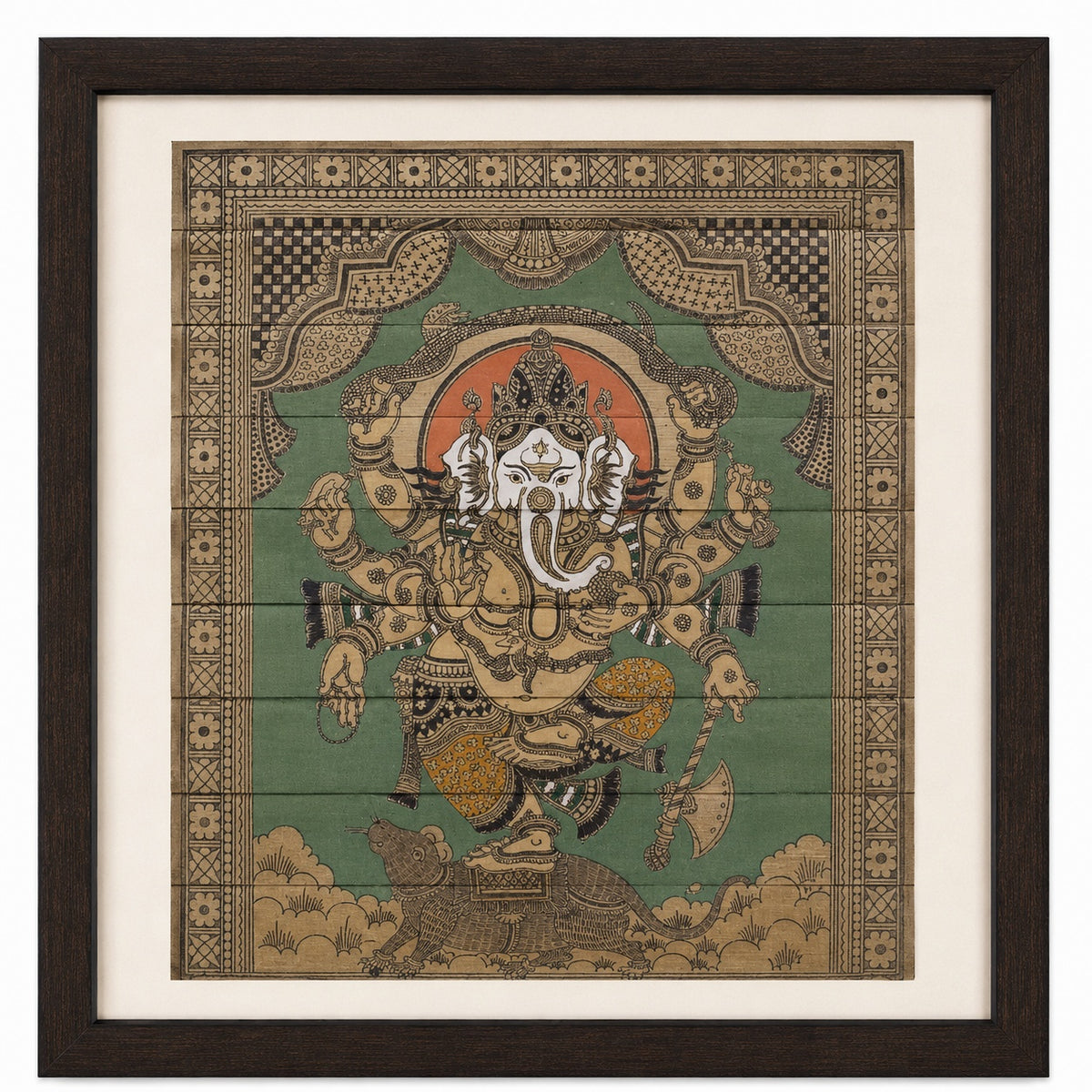 Nritya Ganapati — Dancing Ganesha Palm-Leaf Artwork