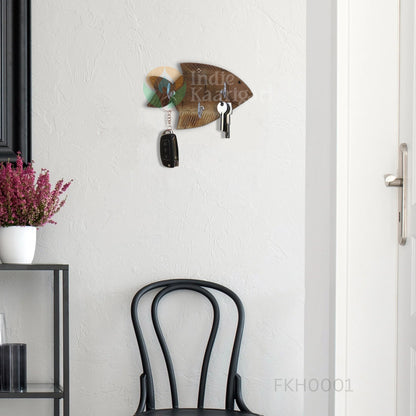 Handcrafted Wooden Fish Key Holder-Wall Organizer