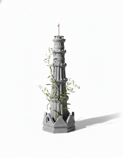 Grandeur in Miniature: Architectural Stone Tower Model