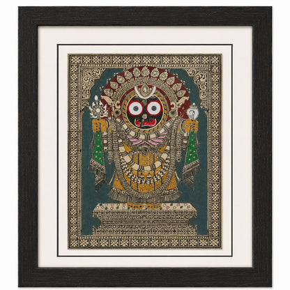 Shri Jagannath —Hand Carved Artwork On Palm-Leaf Using 100% Natural Pigments