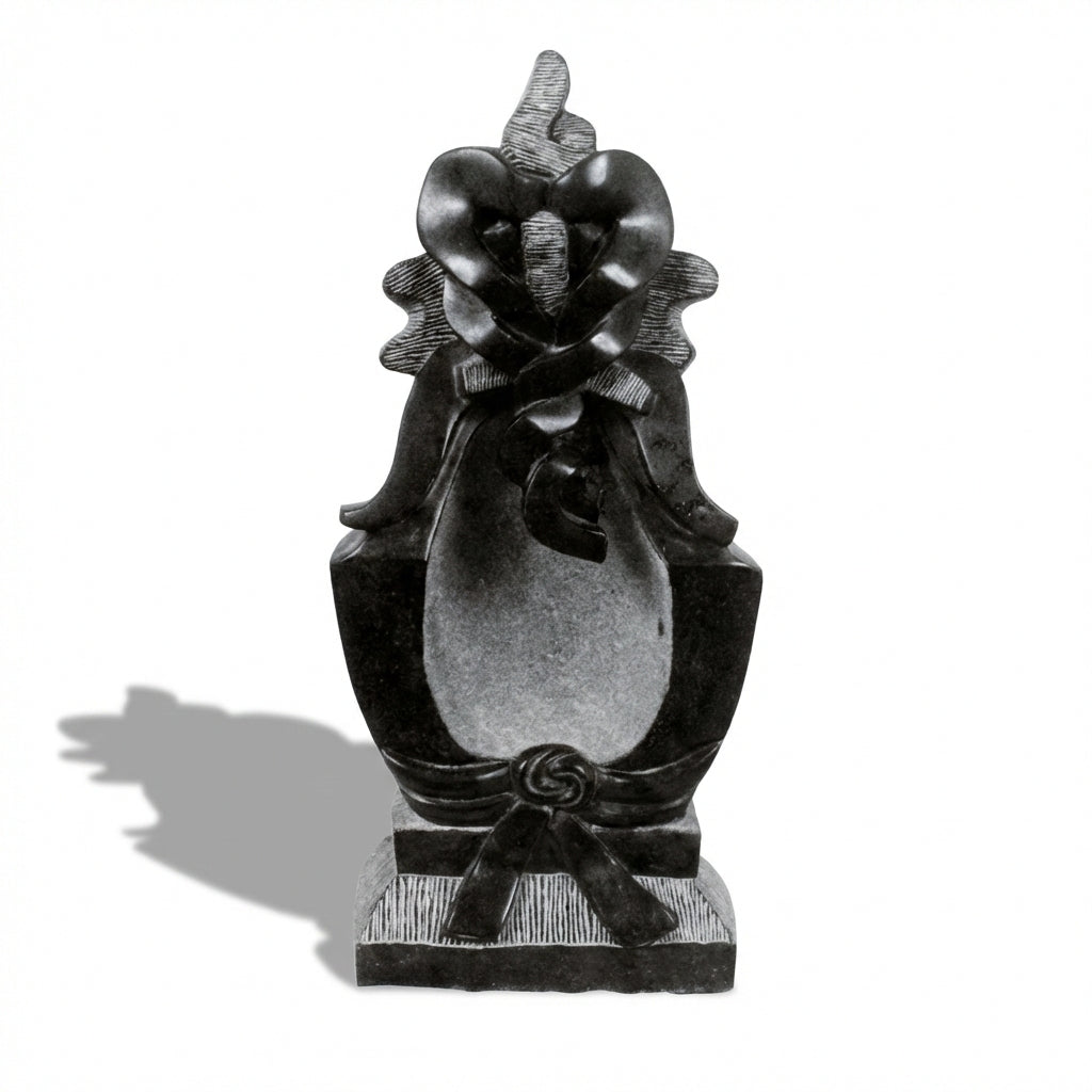 Abstract Ganesha Stone Idol – Khiching Black Granite Sustainable Spiritual Decor for Vastu & Luxury Mandirs | Indie Kaarigari Hand-Carved  "Sattva: Sacred"