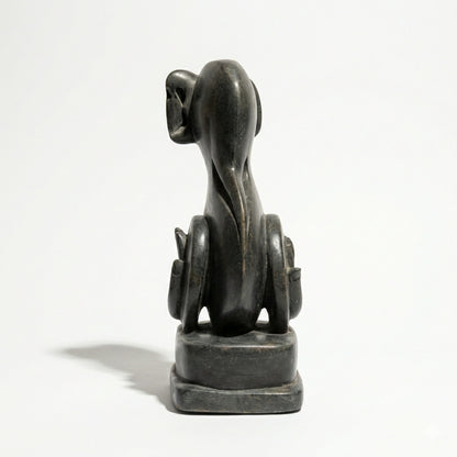 Lord Ganesha Stone Idol – Khiching Granite abstract for Vastu & Rituals | Indie Kaarigari Hand-Carved "Sattva: Sacred"