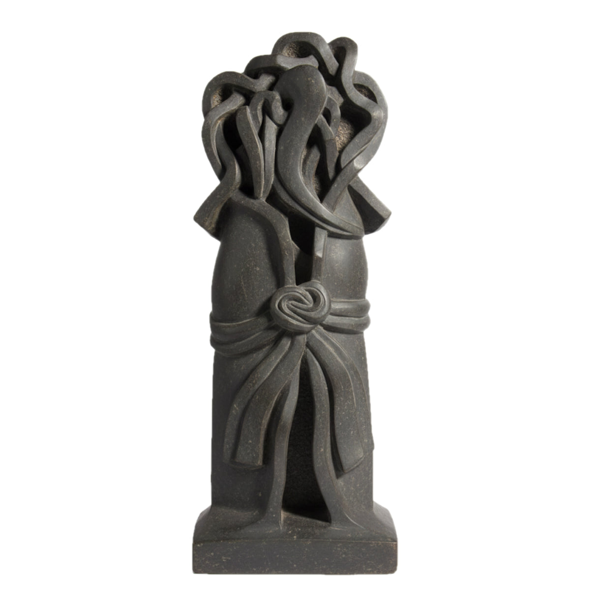 Standing Ganesha Stone Idol – Khiching Black Granite Sustainable Luxury Decor for Grand Entrances & Vastu Interiors | Indie Kaarigari Hand-Carved "Sattva: Sacred”