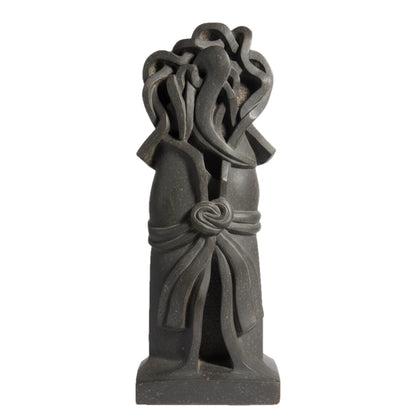 Standing Ganesha Stone Idol – Khiching Black Granite Sustainable Luxury Decor for Grand Entrances & Vastu Interiors | Indie Kaarigari Hand-Carved "Sattva: Sacred”