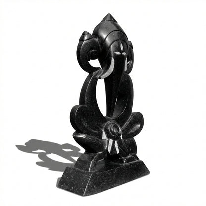 Sitting Ganesha – Khiching Black Granite Spiritual Idol for Vastu, Modern Mandirs & Luxury Home Decor | Indie Kaarigari Hand-Carved  "Sattva: Sacred"