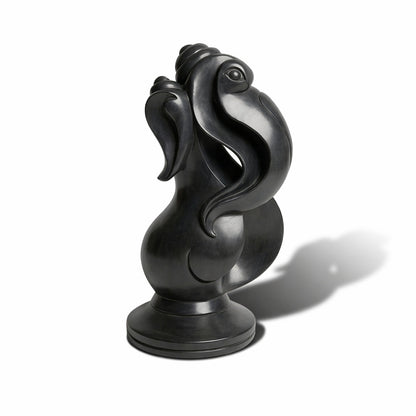 Hand-Carved Arch Abstract Ganesha – Premium Khiching Black Granite Sustainable Idol for Luxury Vastu & Modern Minimalist Altars | Indie Kaarigari Hand-Carved "Sattva: Sacred"