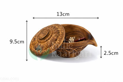 Ornamental Bowl With Lid- Decorative bowl