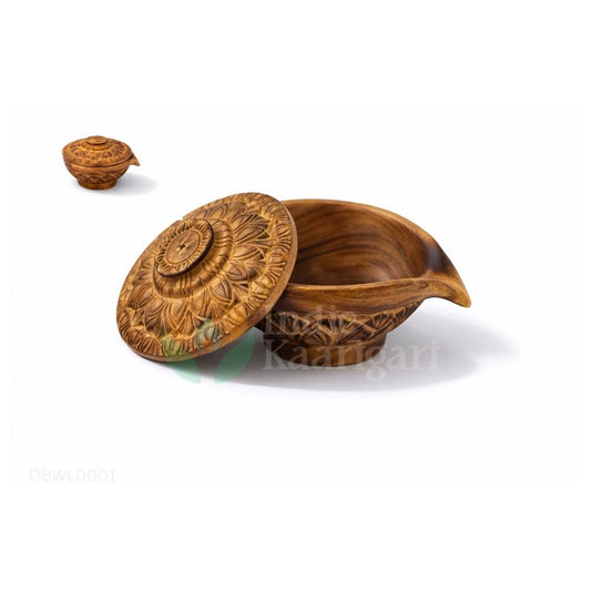 Ornamental Bowl With Lid- Decorative bowl