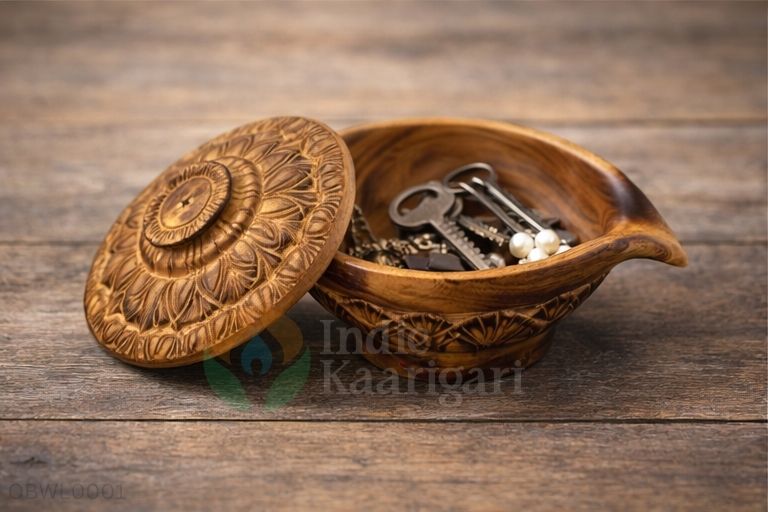 Ornamental Bowl With Lid- Decorative bowl