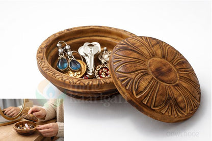 Ornamental Bowl With Lid- Decorative bowl