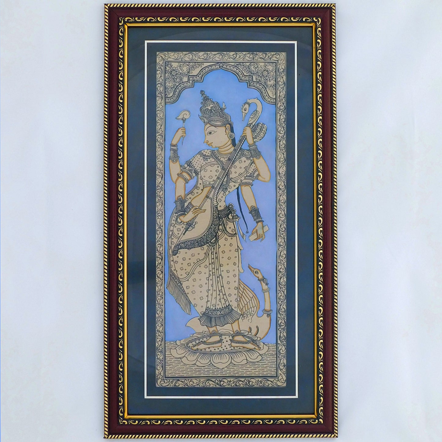 Devi Saraswati Beautiful Pattachitra Painting