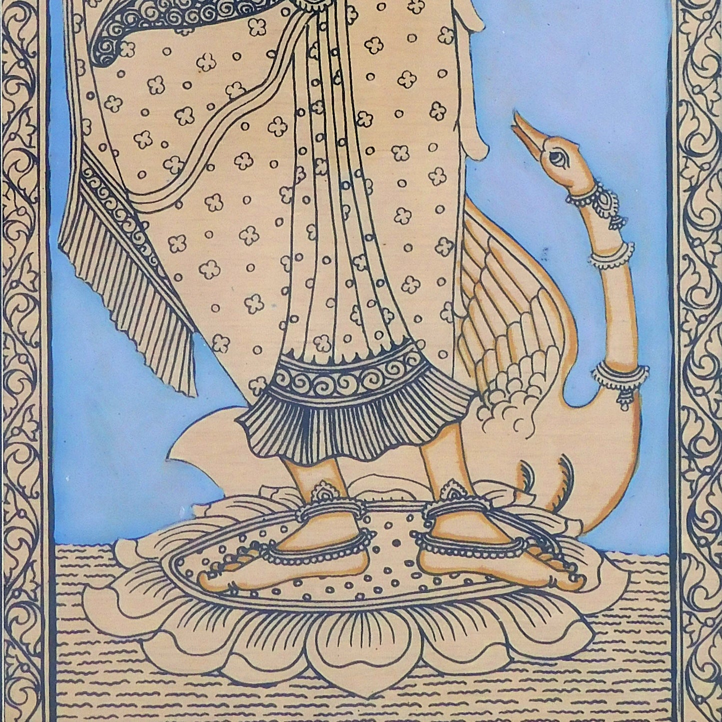 Devi Saraswati Beautiful Pattachitra Painting