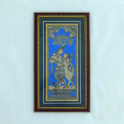 Shree Radha-Krishna in madhu-kunj Pattachitra Painting