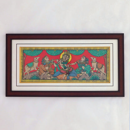 Shree Krishna with Gopis Pattachitra Painting