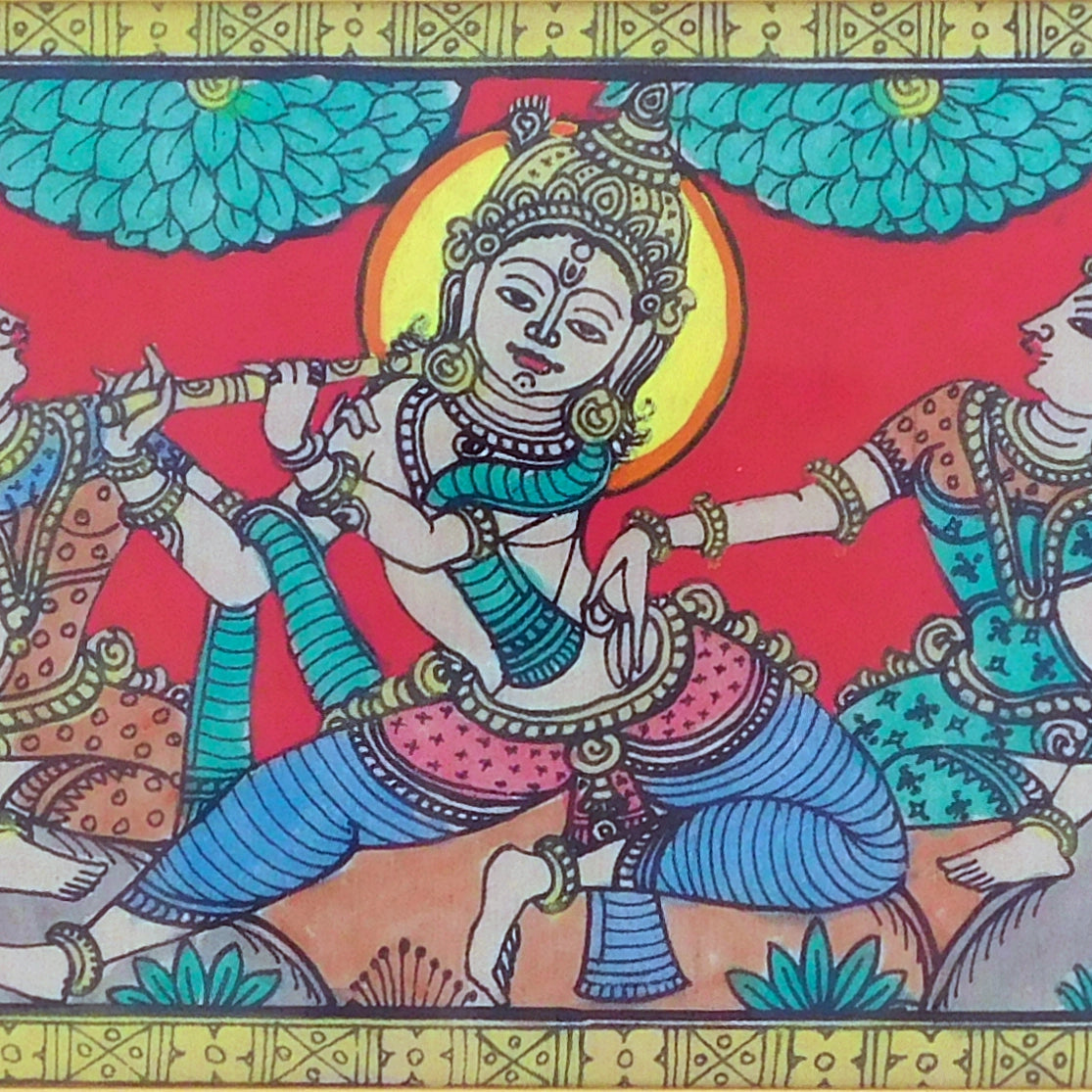 Shree Krishna with Gopis Pattachitra Painting