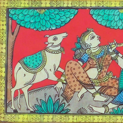 Shree Krishna with Gopis Pattachitra Painting
