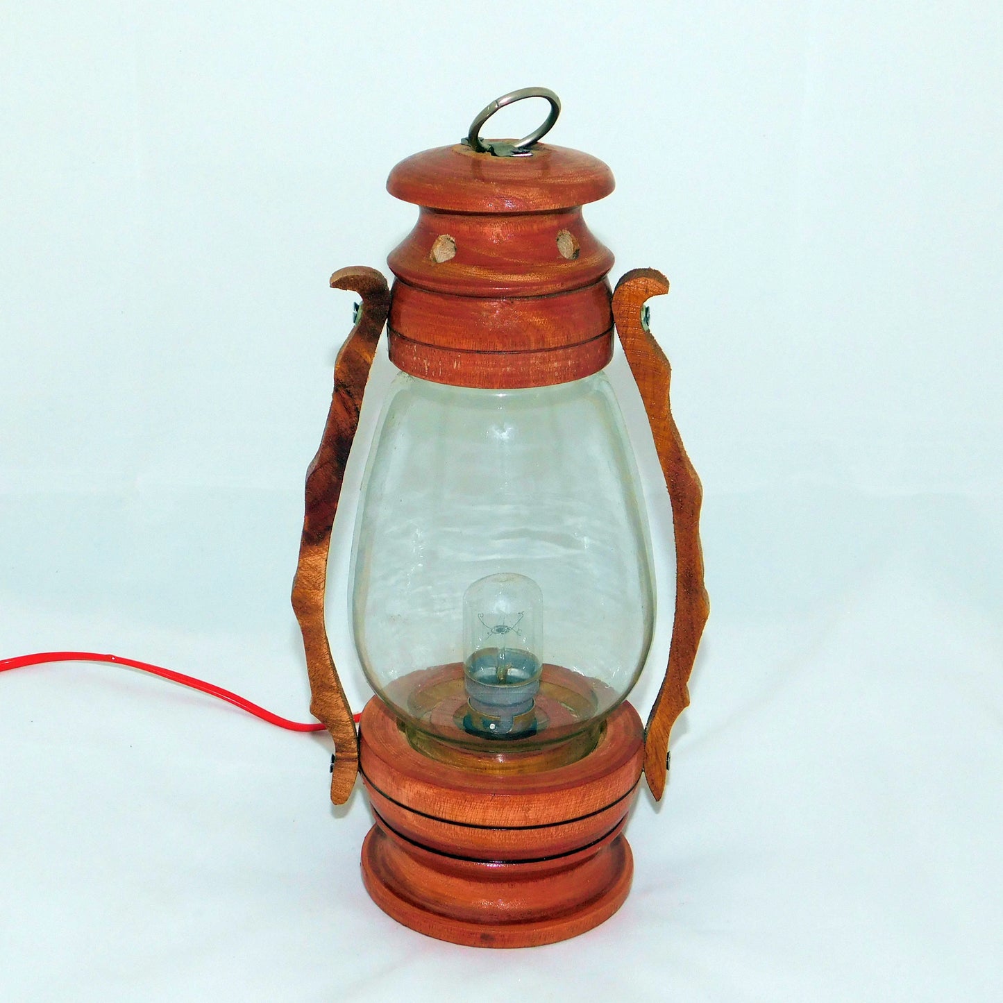 Handcrafted Wooden Electric Lantern/lamp with Warm Light