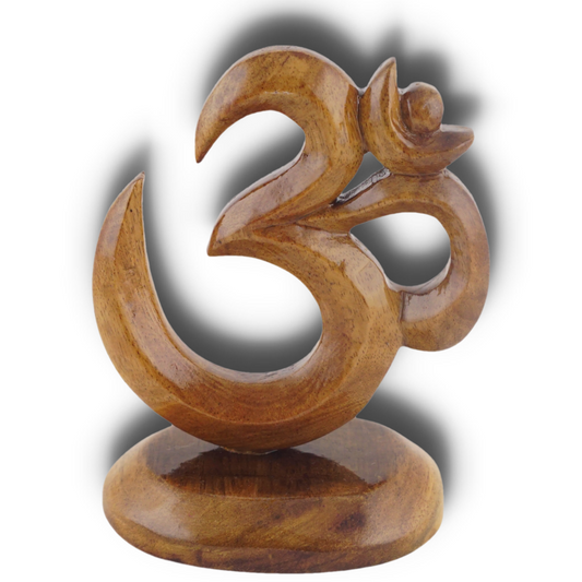 The Sacred Sound: Hand-Carved Wooden Om