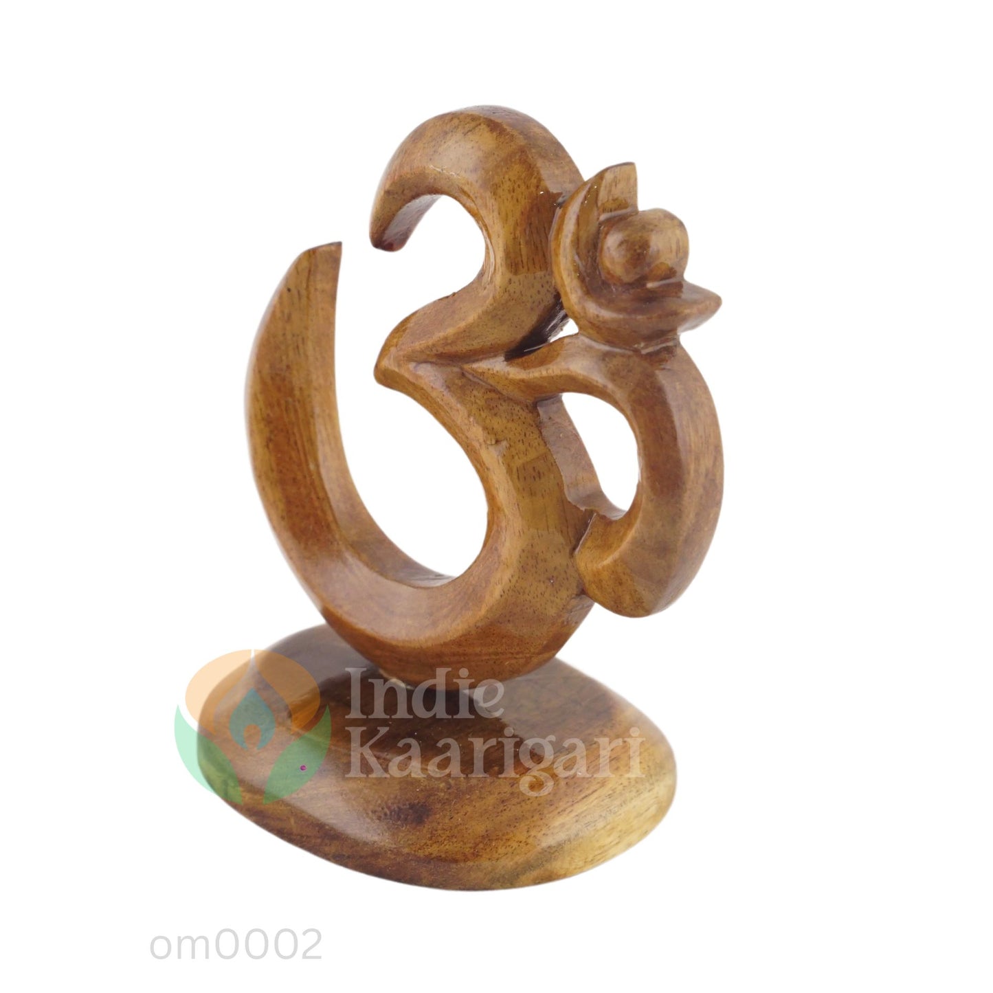 Handcrafted Wooden Om (ॐ)