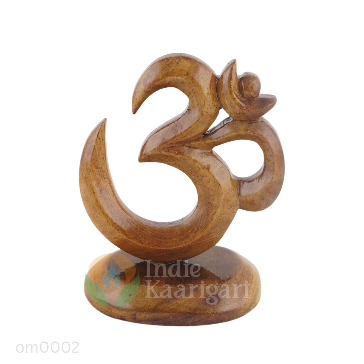 Handcrafted Wooden Om (ॐ)