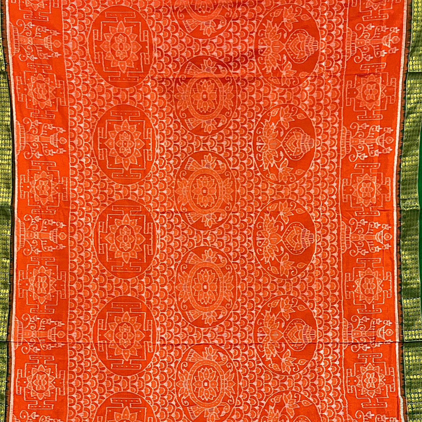 Luxurious Sambalpuri Silk Saree with Tissue Aanchal & Border