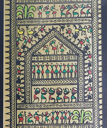 Tribal Art Pattachitra Painting on tussar silk fabric