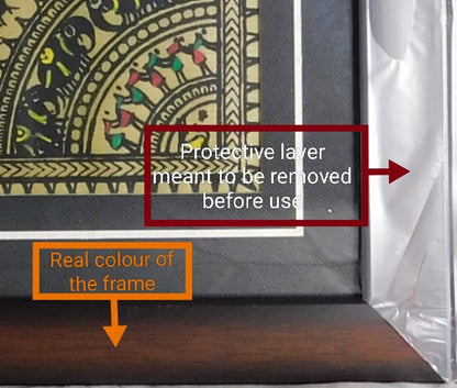 Tribal Art Pattachitra Painting on tussar silk fabric
